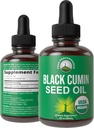 USDA Organik Siyah Tohum Yağı Sıvı Örtüyor. Vegan Black Cumin Seed Oil for Women & Men. Zero Sugar, Non Bitter. for Immune, Digestive + Respiratory Support. High Bioavailability, Gluten Free