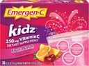 Emergen-C Kidz 250mg Çocuk Vitamini C Toz, Caffeine Free, Immune Support Drink Mix, Fruit Shvor - 30 Count/1 Ay Supply