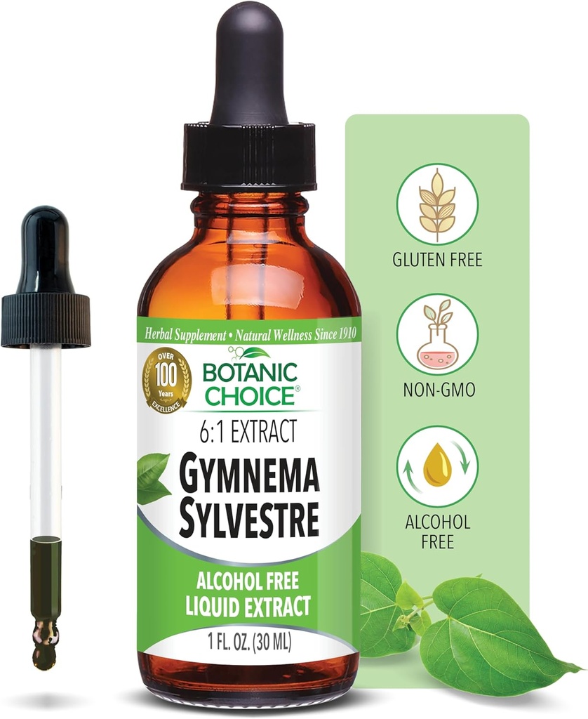 Gymnema Sylvestre-Liquid Extract, Alkol Free, Gluten Free, Non-GMO, Dropper, Şişe- 1 oz
