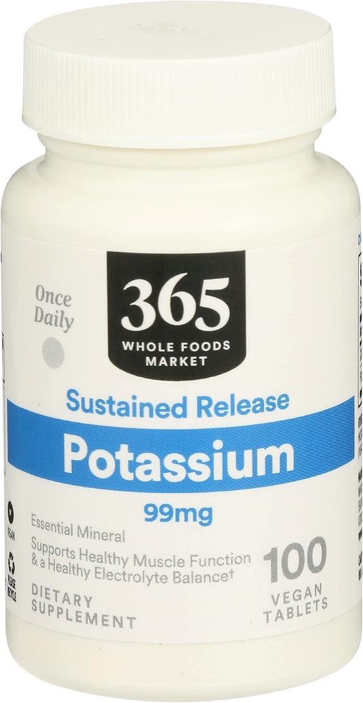 365 Günlük Değer, Potasyum 99 mg, 100 ct