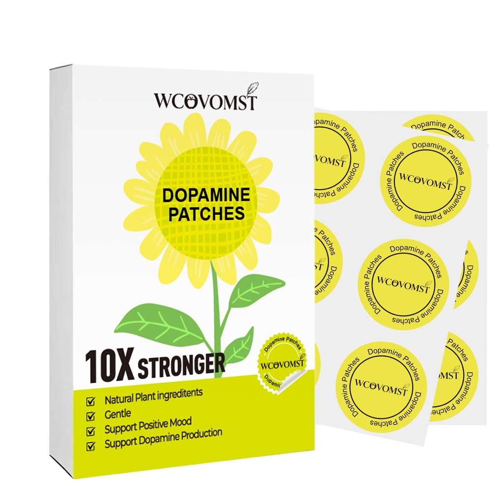 Dopamine Patches Extra Strength, Vegan Mood & Motivation Support, Plant-Based Formula for Daily Mental Wellness, Supports Balance for Men & Women (30)
