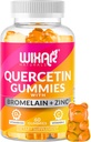Quercetin Gummies - Quercetin 500mg με Bromelain, ψευδάργυρο, βιταμίνη C&D3 - Quercetin Gummy Συμπληρώματα για την Ανοσολογική Υποστήριξη και Αλλεργία - Συμπλήρωμα Ανοσίας Αναμνηστική Βιταμίνες - 60 Μασώμενα