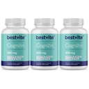 BESTVITE Cog ETF Citicoline 500 mg (180 Vegetarian Capsules) (60x3) - Klinik olarak Studied Premium Choline Nootropic - No Stearates - Vegan - Gluten Free - Brain Supplements for Memory and Focus