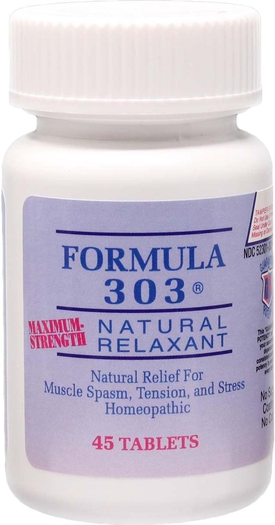 Dee CEE Laboratuvarları Formula 303 maksimum Güçlü Tabletler, 45 Tabletler; Sore Muscles, Passion Flower ve Valerian Root