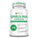 Spirulina Capsules 3000 mg - 40 Organik Spirulina Capsules - Protein, Antioksis & Vitamins - 240 Organik Espirulina Toz - Immune & Cardiovascular Health