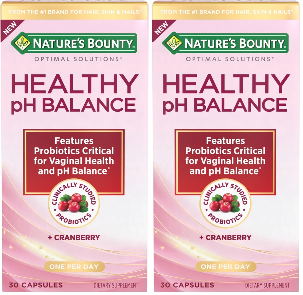 Nature's Bounty Probiyotiks for Women, Vaginal Probiyotiks for Health Balance, 2 Milyar CFU, Klinik olarak Studied Strains, Optimal Çözümleri PH Balance Pills, 30 Vegetarian Capsules (Pack of 2)