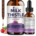 Süt Butle, Liver Cleanse Detox & Tamir için sıvı damlalar, 35-IN-1 Kidney Urinary Tract, Bladder, Vegan, Non-GMO, Strawberry Flavor, 2 FL OZ