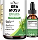 Sea Moss Liquid Drops - Υψηλή Απορρόφηση Ιρλανδική 1000 mg Sea Moss Timcture Supplement Πλούσιο σε Βιταμίνη & Ορυκτό για Ανοσολογική Πέψη & Ενέργεια-Λεμόνι Γεύση