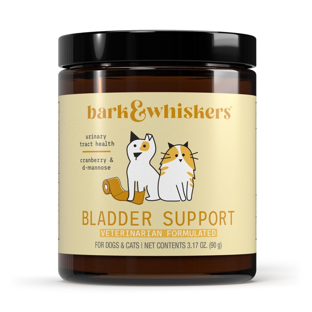 Bark & Whiskers Bladder Support, 3.17 Oz. (90 g), 90 Scoops, Supports Urinary Tract Health, with Cranbery & D-Mannose, Vet Formulated, Non-GMO, Dr. Mercola