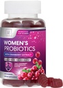 Cranberry ile Kadınlar için Probiyotikler - PH Balance için 6 Premium Strains - Digestive Health, Vaginal & Immune Support, Women's Probiyotik Feminine Health Gummy - 60 Gummies