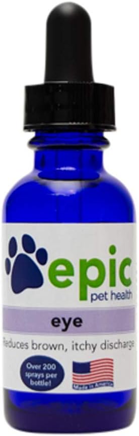 Eye – Tüm Natural Liquid Supplement for Improv Eye Health – The Brown Discharge – For Best Results Mist Over Head and Put in Food & Water – Made in USA (Dropper, 1 Ounce)