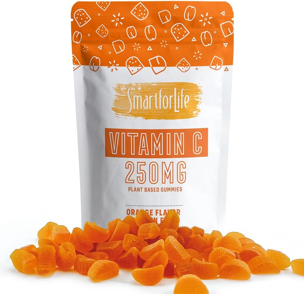 Life Vitamin C Gummies - Plant-Based Vegan Vitamin C Gummies Natural Orange Flavor - Immune Support Gummies for Yetişkinler and Kids - Non-GMO - Diyetsel Supplement - 60 Count