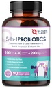 Kadın Erkek Dgestive Health, Mens- Womens Probiyotiks with Prebiyotiks, 100 Milyar for Gut and Immune Health, No Reeration, 90 Veggie Capsules (45 Days Supply)