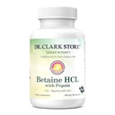 Dr. Clark Betaine HCL Supplement with Pepsin, 800 mg, 100 Gelatin Capsules