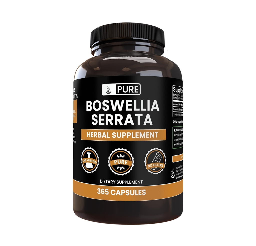 Saf Original Malzemeler Boswellia Serrata (365 Capsules) Magnezyum Or Rice Fillers, Her zaman Pure, Lab Onaylandı