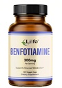 LIIFE Benfotiamine 300mg Per Serving with Leucine Supports Glucose Metabolism & Overall Health,Fat Soluble Vitamin B1 Supplement -120 Veggie Capsules
