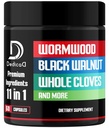 Wormwood Capsules Supplement - Black Walnut, Cloves, Turmeric, Apple, Berberine HCl & More - 11 Malzemeler Immune System, Body Management - 60 Capsules