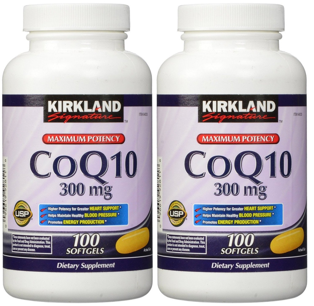 Kirkland wcaqZ, COQ10 300 mg 100 Softgels (συσκευασία των 2)