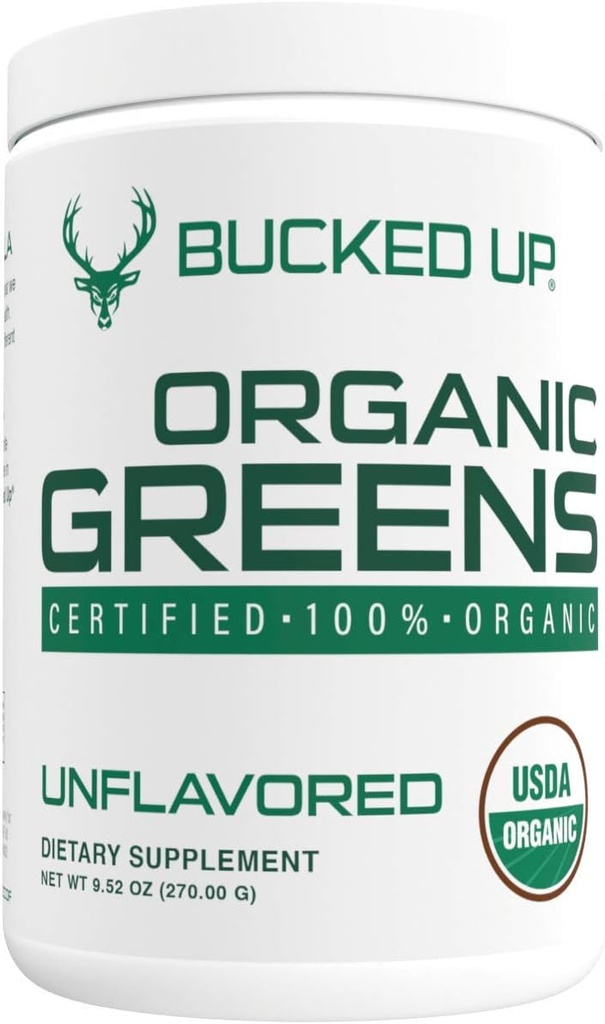 Greens Superfood Toz Unflavored | 8 En Temel Karma Yeşiller | Onaylanmış 100% Organik | Chlorella, Spinach, Kale, Spirulina, Alfalfa, Broccoli, Buğday Grass, & Barley Grass | 30 SERV | 9.52 OZ
