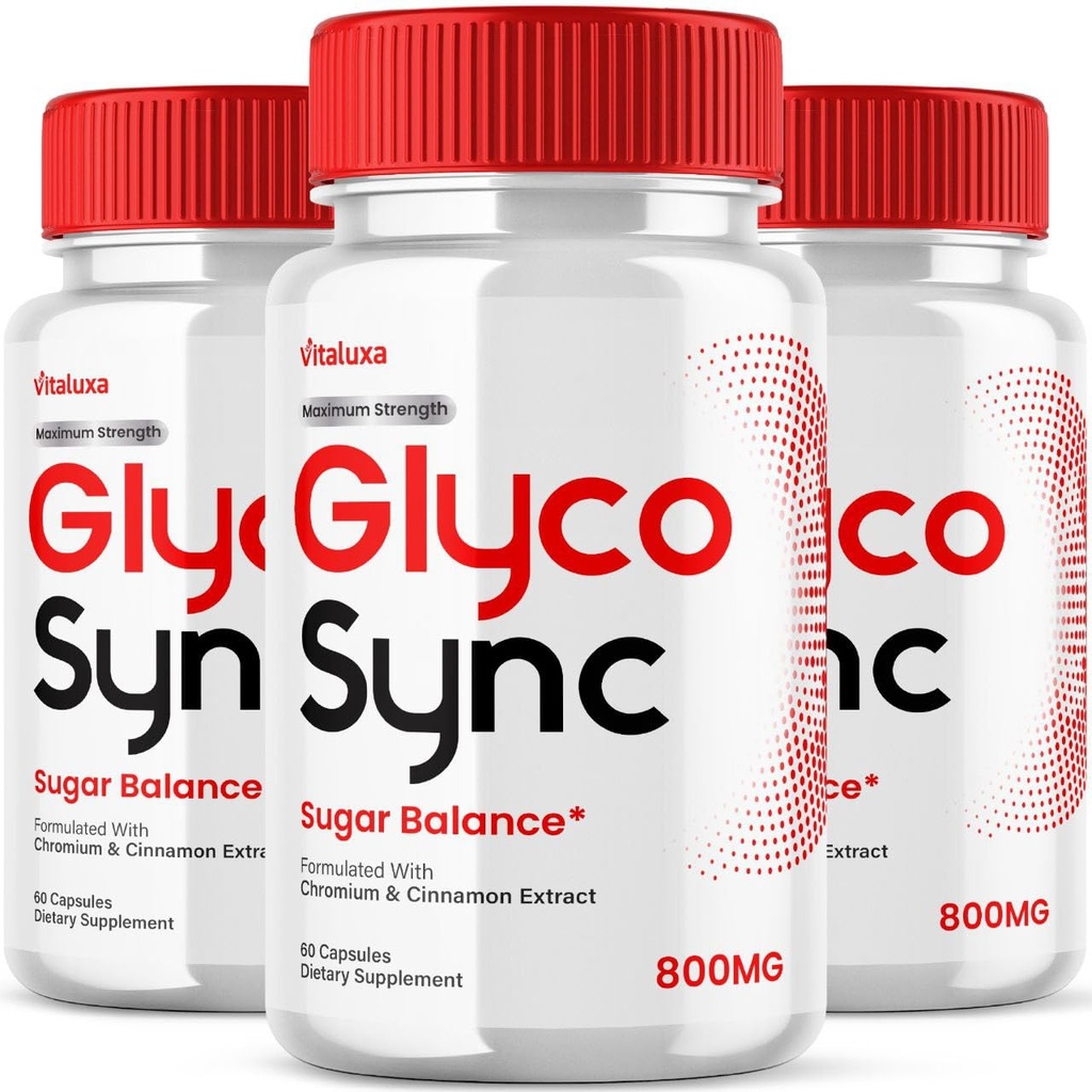 (3 Pack) Glyco Sync Blood Balance Capsules, GlycoSync Glycogen Support Supplement Pills, Glucosyn Joint Restore Formula Glicosync Suger Maximum Strength Advanced Syn Pressure Reviews (180 Capsules)