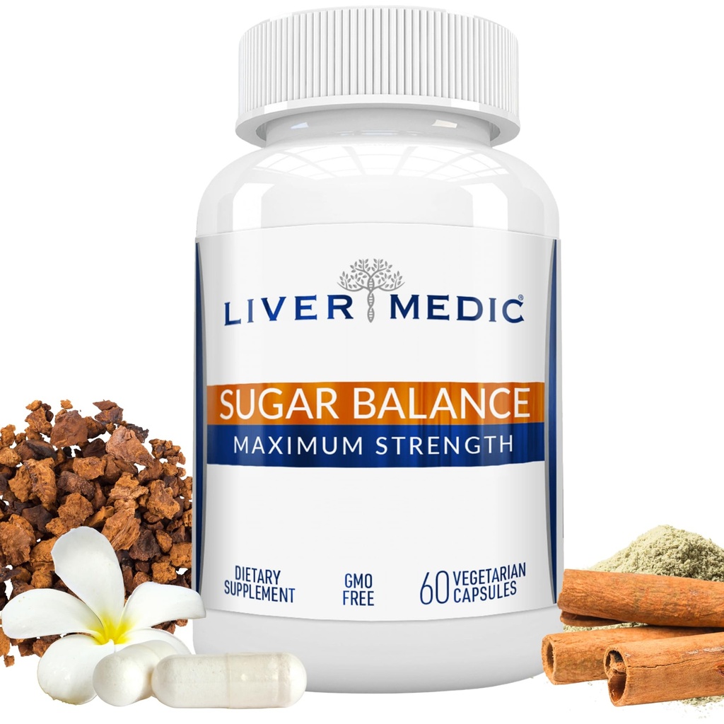Blood Sugar Complex Supplement Supports Healthy Normal Energy Levels All Natural with Berberine, Cinnamon, Bitter Melon, Chromium, Magnesium, Alpha Lipoic Acid, NonGMO, 60 Capsules