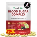Blood Sugar Complex Supplement 300 Capsules, All Natural with Cinnamon, Bitter Melon, Chromium, Mulberry, Alpha Lipoic Acid, Non-GMO,Blended Vitamin Mineral Supplements.