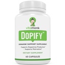 VitaMonk Dopamine Supplement Dopamine ATM ile Uridine Monofoz, Mucuna Pruriens, L-Theanine, Tyrosine ve More - No Yapay Fillers, Just Brain Food - 60 Capsules