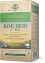 Solgar Earth Source Food Fermented Koji Iron 27mg, 30 Sebze Kapsülleri - Yüksek Aborpsiyon, Slow-Release Iron - Stomach - Non-GMO, Vegan, Gluten Free, Dairy Free, Kosher - 30 Hizmet