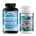 Magnesium Supplement with Glycinate, Citrate, Malate & Oxide Plus Immune Support with Vitamin C, D3, Zinc 50mg, Quercetin, Echinacea Purpurea, Sambucus Elderberry and Ginger