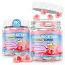 2 Pack Calcium Citrate Magnesium Zinc 1500mg for Kids & Adults Sugar-Free D3 K2 (MK-7), B6 Multivitamin Chewable Gummies Extra Strength-Ultimate Absorption for Bone Muscle Teeth Immune Vegan 180 Count