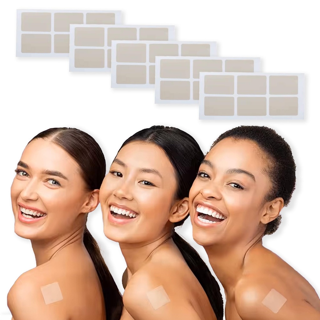 Focus Patch - 30 Day Supply of Natural Brain Function Support Patches with D3, A, B9, B1, B2, B3, B6, B7 (Biotin), Zinc Citrate and B12, Plant-Based, Water-Resistant, Enhances Concentration & Memory