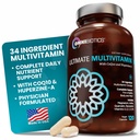 Kadınlar ve Erkekler için OmniBiotics Ultimate Daily Multivitamin - 34 Temel Malzemeler A, C, D, E, B6, B12, Biotin, çinko – 120 Vegan Capsules
