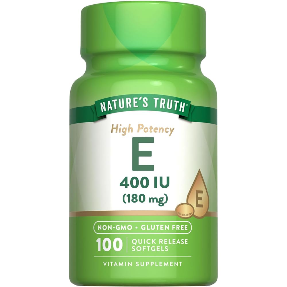 Nature's Truth Vitamin E 400 Complex with Natural D-Alpha, 100 Count (Pack of 3)