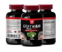 Gray hair reversal pills - GRAY HAIR REVERSE COMPLEX - Stinging Nettle Root, Biotin, Fo-Ti Root Powder, Barley Grass Juice Powder, Hair growth products, Anti gray hair supplement 1 Bottle 60 Capsules