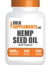 BulkSupplements.com Σπόροι κάνναβης Softgels - Συμπλήρωμα Ωμέγα 3, συμπλήρωμα βοτάνων, έλαιο κάνναβης 1000mg - Χωρίς γλουτένη, 1 Softgel ανά υπηρεσία, 240 Count (πακέτο του 1)