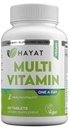 HAYAT Vitaminleri Vegan Doğal Multivitamin, Günlük Vitaminler A, C, D, E, B1, B2, B3, B6, B12, Biotin, çinko ve daha fazla, 2 Ay Supply, All Natural, Certified Halal, 60 Tabletler, ABD'de Yapıldı