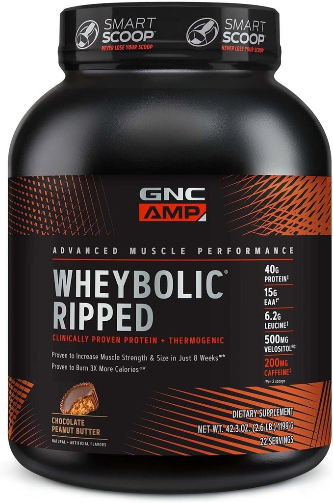 GNC AMP Wheyrel Ripped - Chocolate Peanut Butter (22 Hizmet)