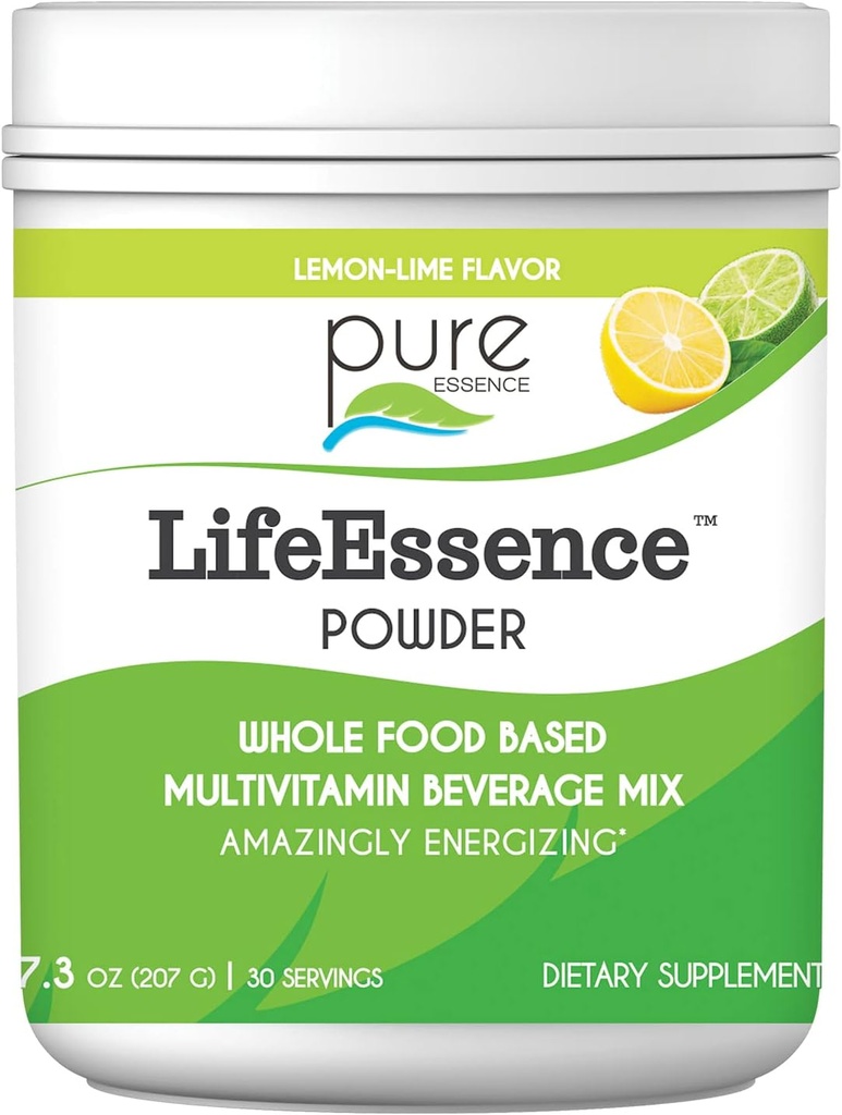 Pure Essence Labs LifeEssence Multivitamin Toz for Men and Women, Natural Herbal Supplement with Vitamin D3, B12, and Biotin, Energating Whole Food Based Toz Mix, 7.3 ozz