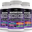 NEW AGE Magnezyum Supplement -Powerful Glycinate Citrate Malate Oksit Taurate Aspartate Gluconate Orotate & Magide Manganese Bone Health and Bone Strength, Joint Support- 270 Count
