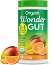 Orgain Organic Wonder Gut Fiber Supplement Toz, 1 Milyar Probiyotik, Yeşiller, C vitamini, Gut Health ve Immune Desteği için Adaptojenler, Non-GMO, Orange Mango, 7.05 oz