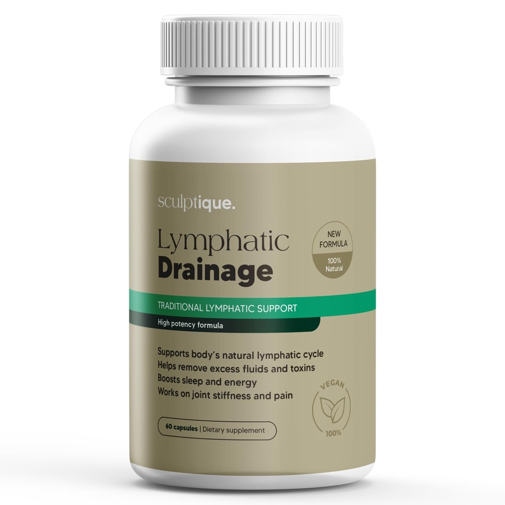 Lymphatic Drainage Supplement – Lymphatic Drainage Capsules with Dandelion, Burdock, Cleavers & Echinacea, Supports Bloating, Fluid Balance & Daily Lymphatic Wellness – 60 Capsules