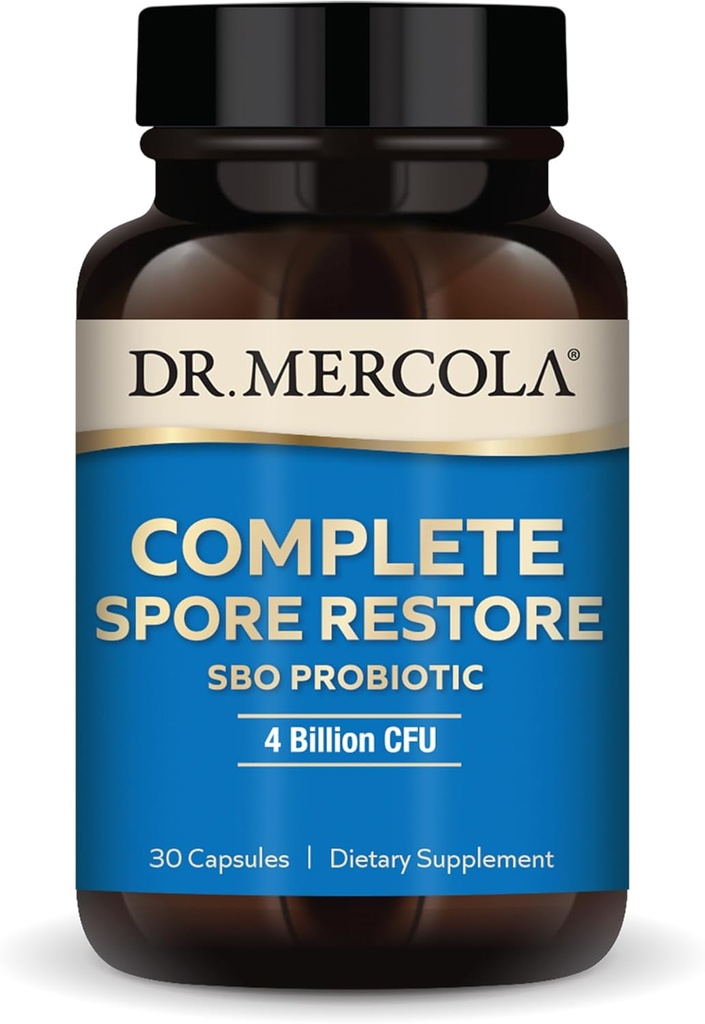 Dr. Mercola Full Sporte Restore, 30 Hizmet (30 Capsules), SBO Probiyotik, 4 Milyar CFU, Diyet Tamam, Sağlıklı Immune Function, Non-GMOMO