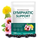 Lymphatic Drainage Supplements, 240 Softgels | Herbal Blend with Echinacea, Dandelion & Burdock Root | Supports Healthy Circulation & Fluid Balance, Gluten-Free