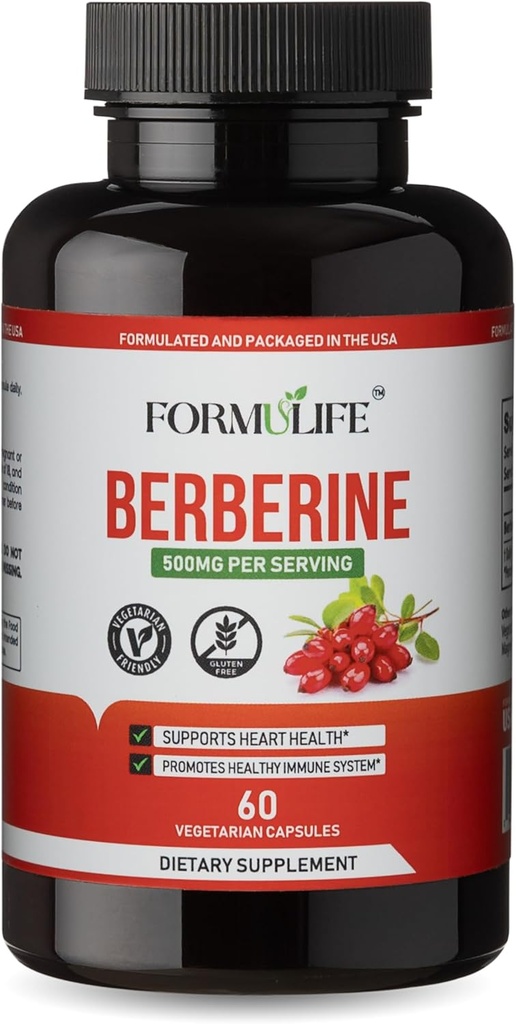 Berberine 500 mg - Berberine Supplement | Destekler GLP-1, AMPK Activator, Metabollic Wellnes, Berberine HCL 500 mg for Healthstyle Women & Men, 60 Capsules, Non-GMO, Vegan, ABD'de Yapıldı