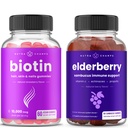 NutraChamps Biotin Gummies και Elderberry Gummies Bundle