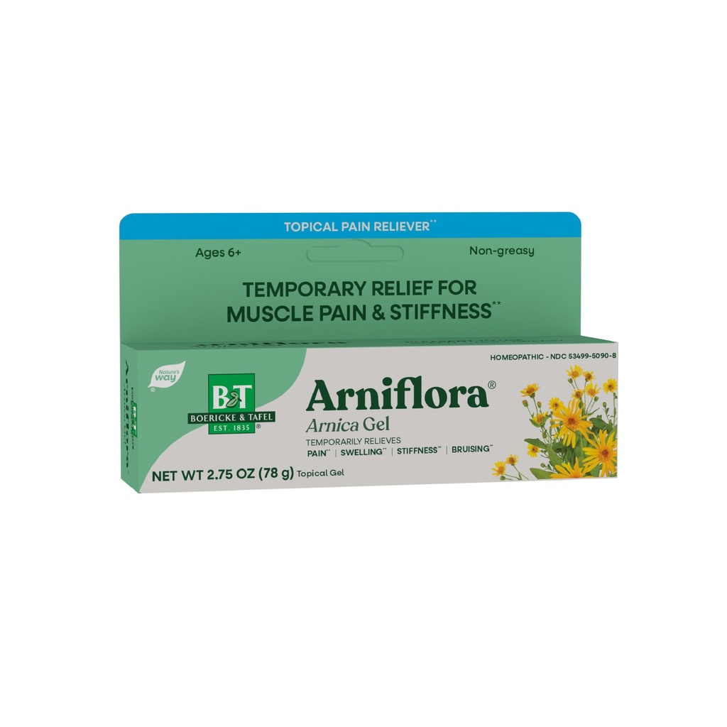 Boericke & Tafel Arniflora Arnica Natural Topical Pain Reliever Gel, Maximum Strength, 2.75 Oz