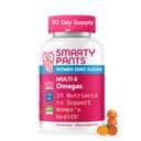 SmartyPants Zero Sugar Women’s Multivitamin Gummies: Biotin, Methylfolate, Omega 3 (ALA), Vitamin D3, C, Vitamin B12, B6, A, K, Zinc, Inositol, Gluten Free, No Sugar Alcohols, 90 Count (30 Day Supply)