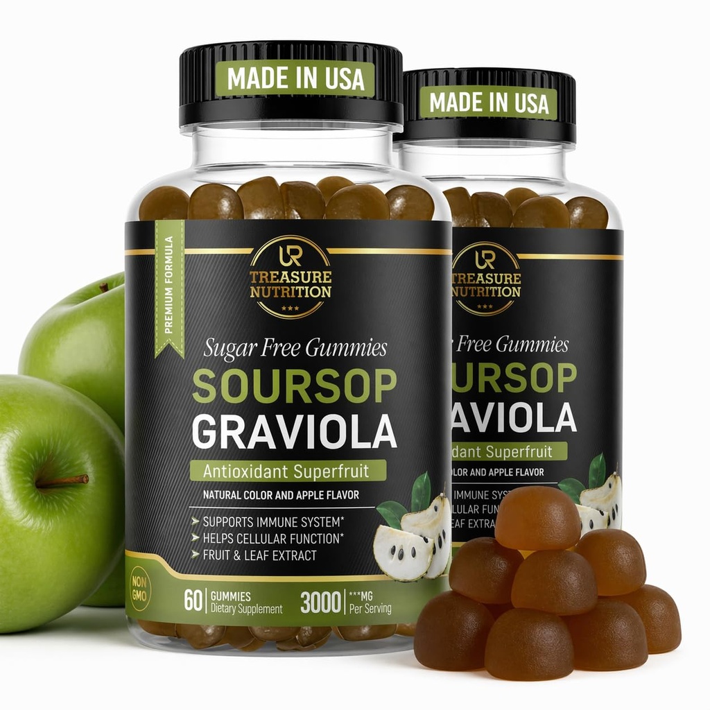 Φύλλα ανθέων & Καρπούζι - 3000mg εκχύλισμα αυγοτάραχου - 2 τεμ. Graviola συμπλήρωμα - Φρούτα και φύλλα αυγοτάραχου - 120ct - Χωρίς ζάχαρη - Χωρίς γλουτένη – Μη ΓΤΟ – Φιλικά με λαχανικά
