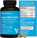 Yüksek kaliteli, Super EPA/DHA Fish Oil 750 mg of Essential Omega-3 Fatty Acids | EPA & DHA | Kalp Sağlığı, Beyin Sağlığı, Immune System Health,