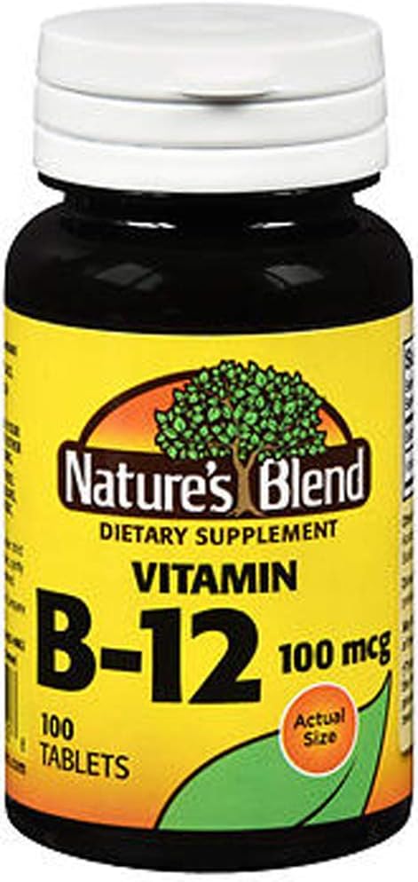 Nature's Blend Vitamin B12 100 mcg Tabletleri - 100 ct, Pack of 2
